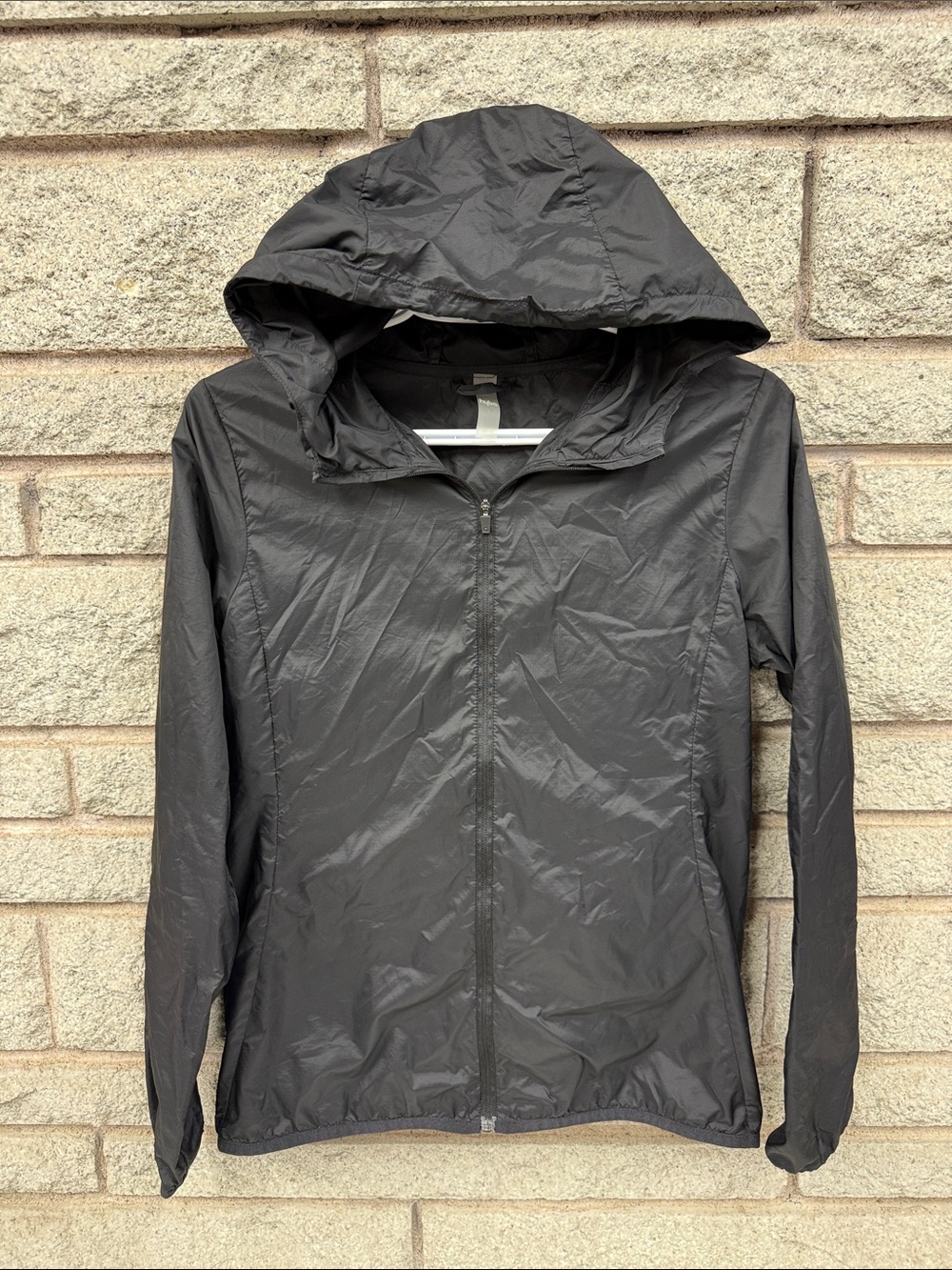 Lightweight Hooded Windbreaker Jacket - Black - Picture 1 of 7